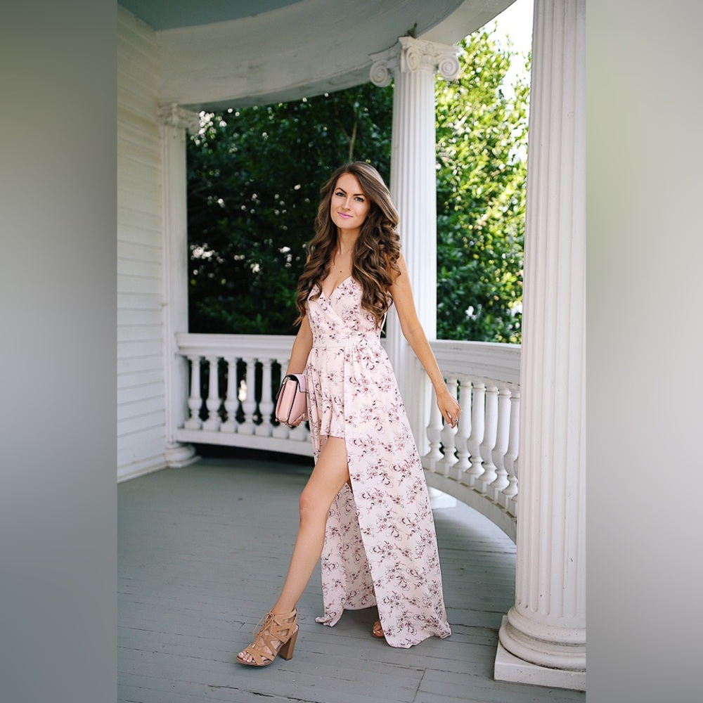 BP Floral Print Maxi Romper Size M